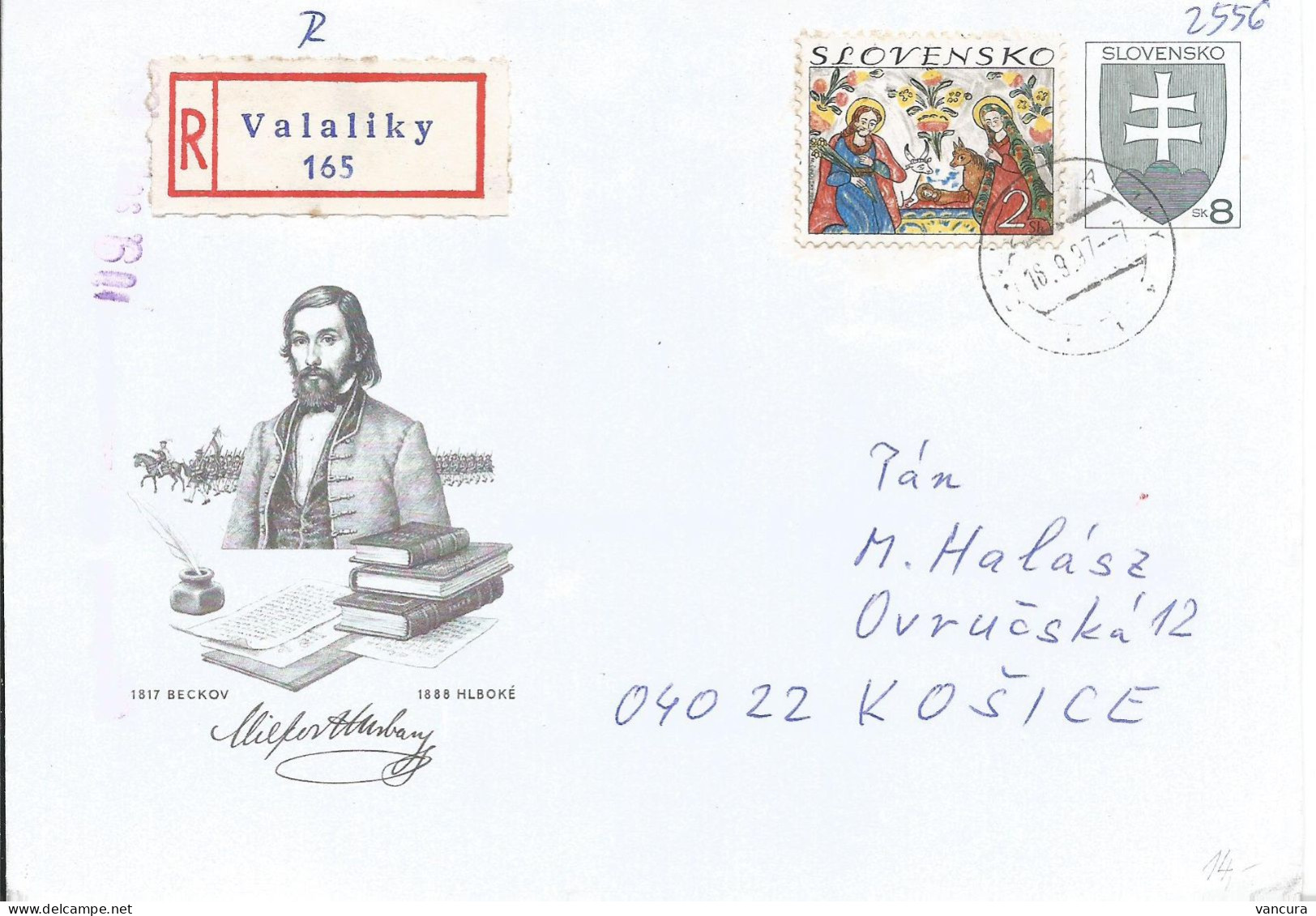 COB 18 Slovakia Josef Miloslav Hurban 1997 - Enveloppes