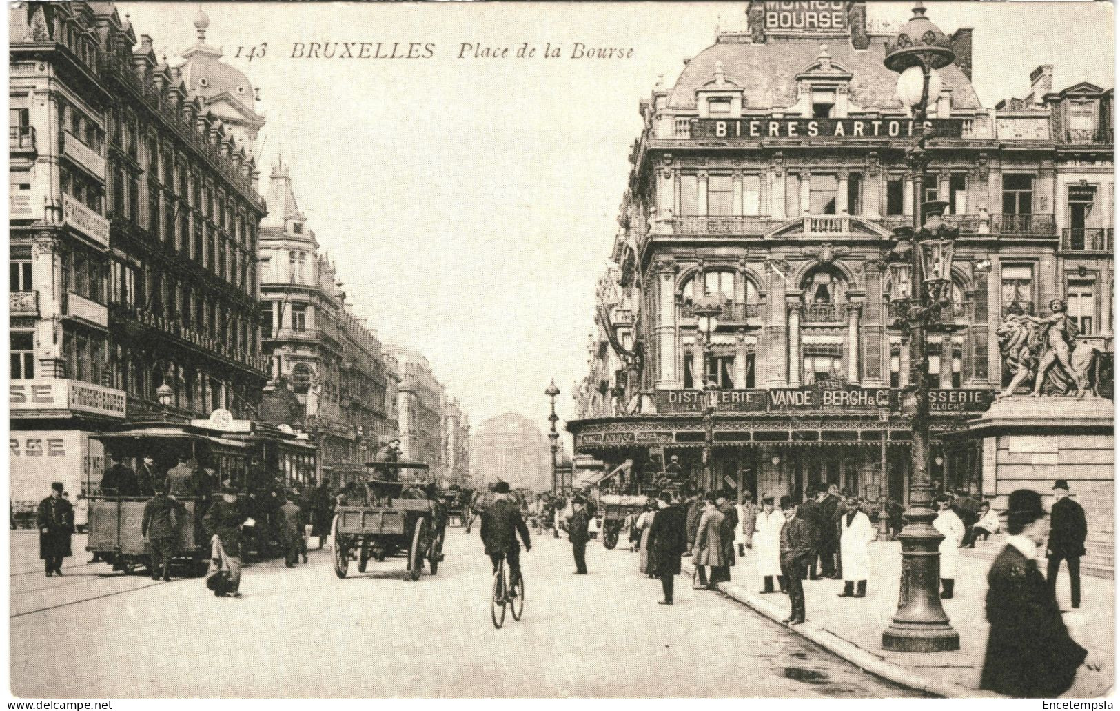 CPA Carte Postale Belgique Bruxelles Place De La Bourse  1909 VM79677 - Places, Squares