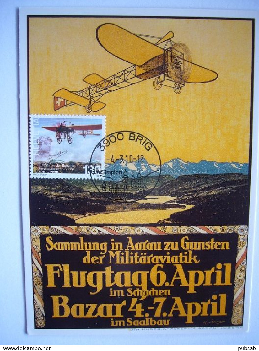 Avion / Airplane / Plakat Für Flugtag Aarau / 1913 / Avion Blériot / Carte Maximum Suisse - ....-1914: Voorlopers