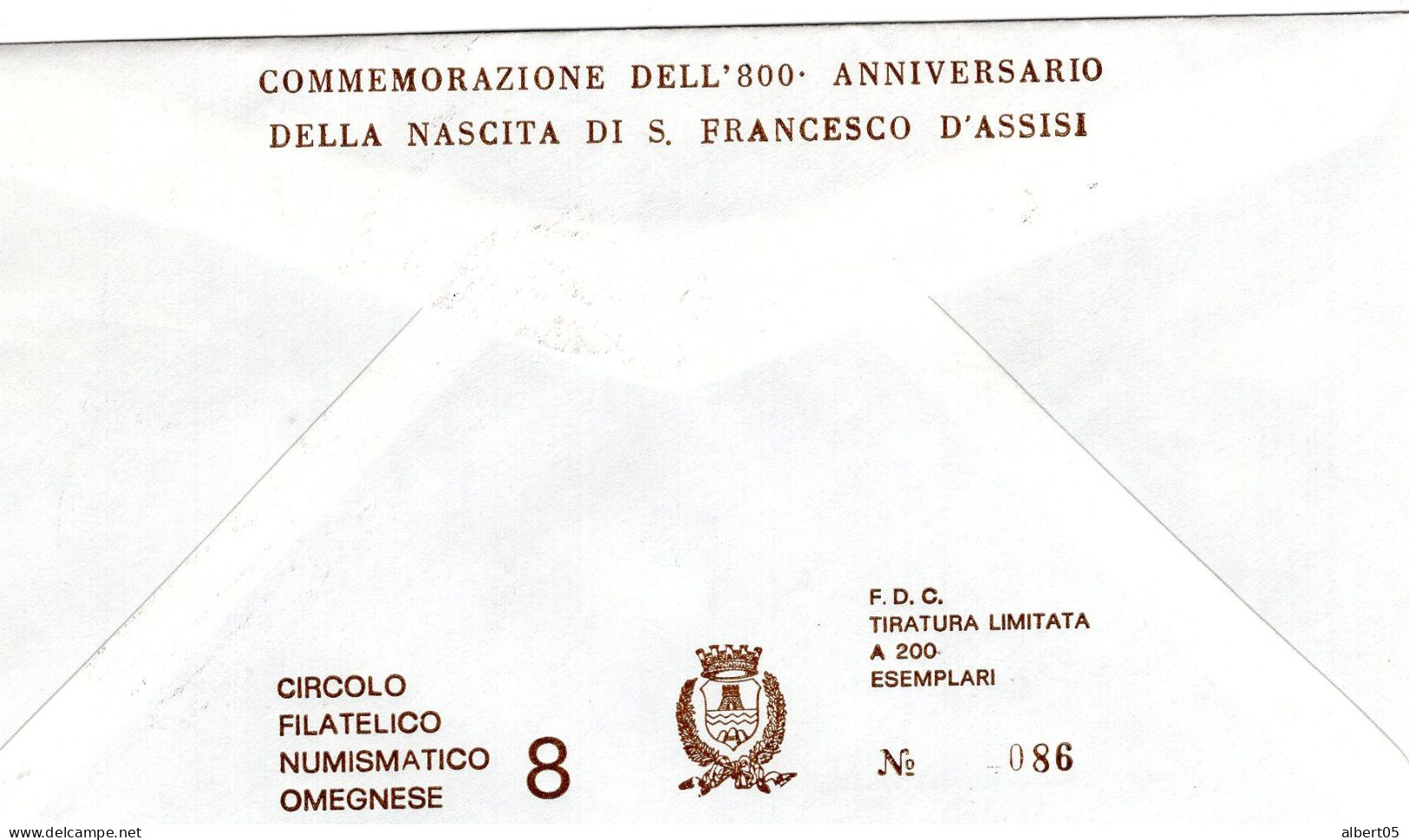 800° Anniversario Di Nascita S. Fracesco D'Assise6 6 1982 - 1981-90: Marcofilie