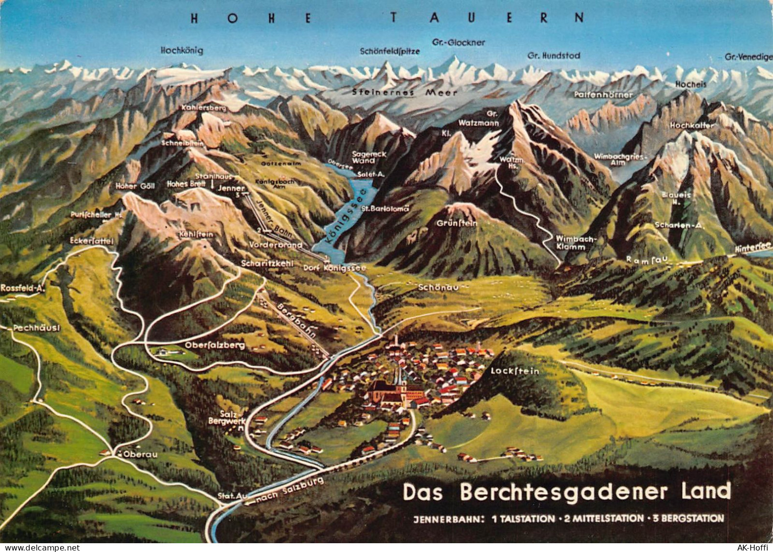 Berchtesgaden Panoramakarte Berchtesgadener Land Mit Hohe Tauern - Berchtesgaden