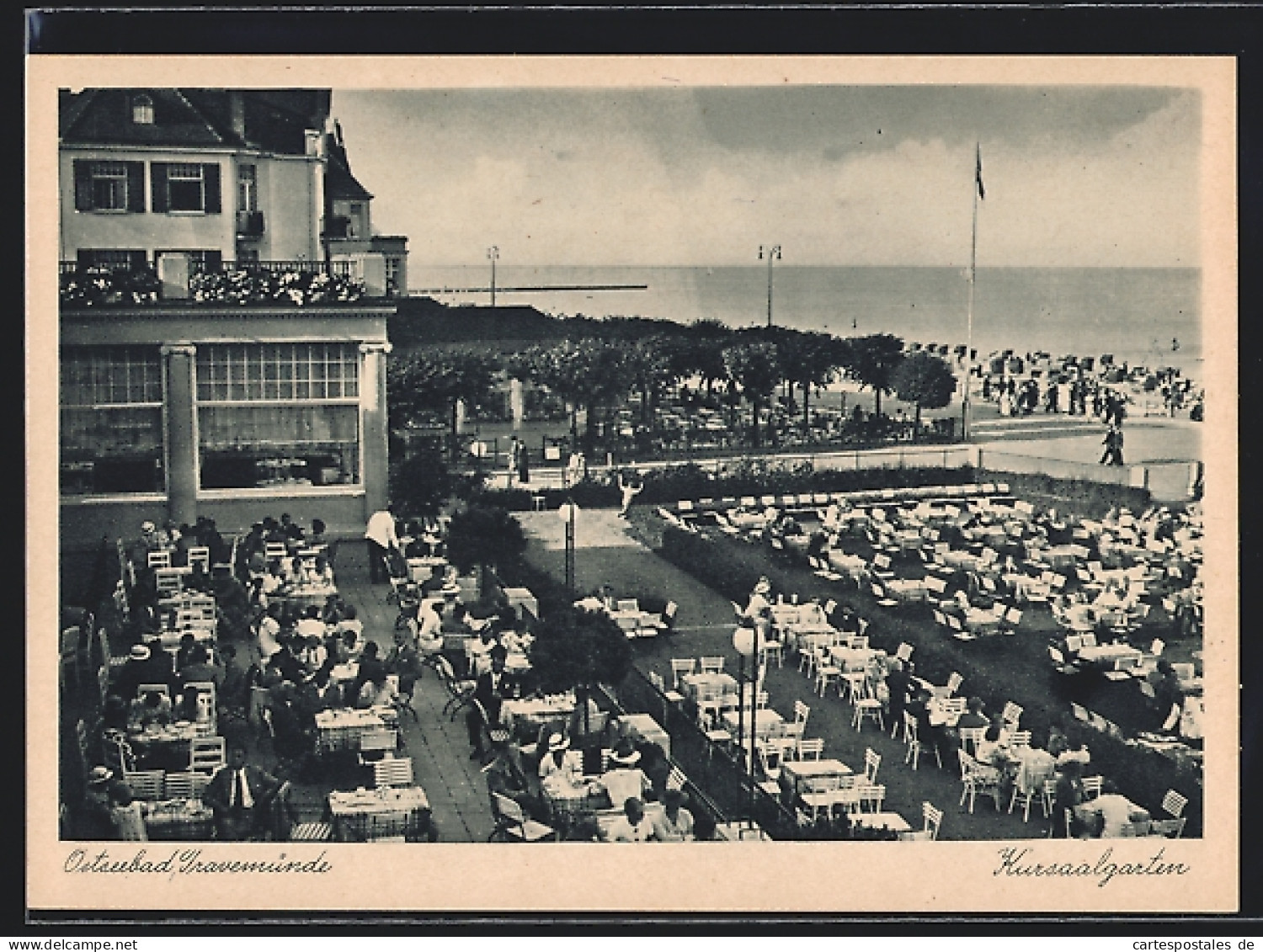 AK Travemünde /Ostsee, Kursaalgarten Aus Der Vogelschau  - Luebeck-Travemuende