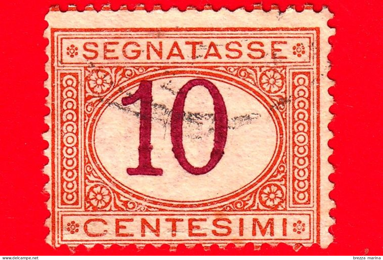 ITALIA - Usato - 1870 - 1890 - Segnatasse - Cifra Entro Un Ovale - 10 C. - Postage Due