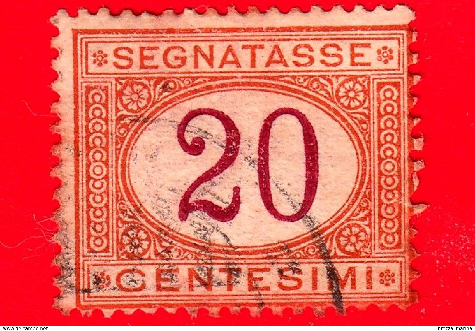 ITALIA - Usato -  1870 - 1890 - Segnatasse - Cifra Entro Un Ovale - 20 C. - Postage Due