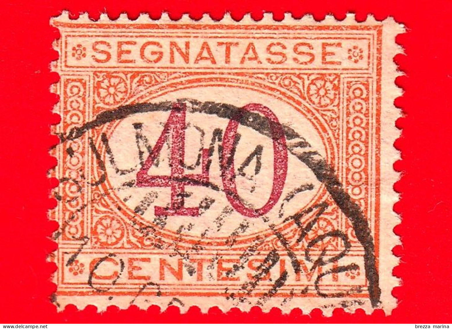 ITALIA - Usato -  1870 - 1890 - Segnatasse - Cifra Entro Un Ovale - 40 C. - Portomarken