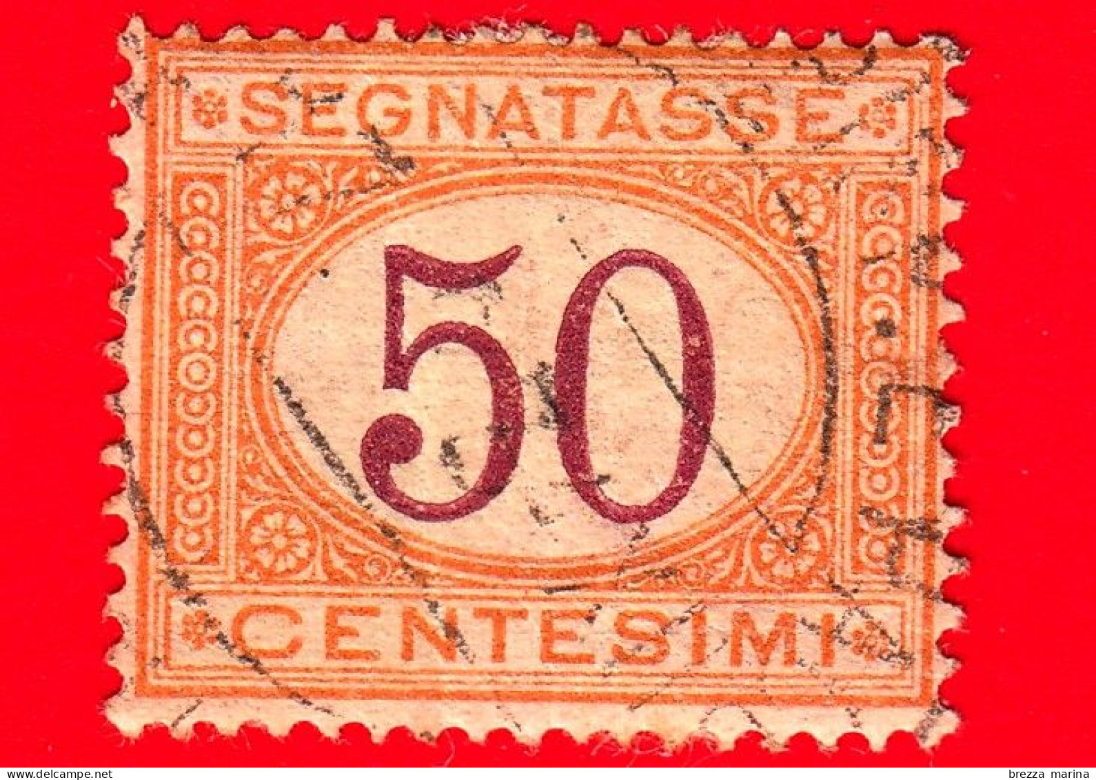 ITALIA - Usato -  1870 - 1890 - Segnatasse - Cifra Entro Un Ovale - 50 C. - Segnatasse
