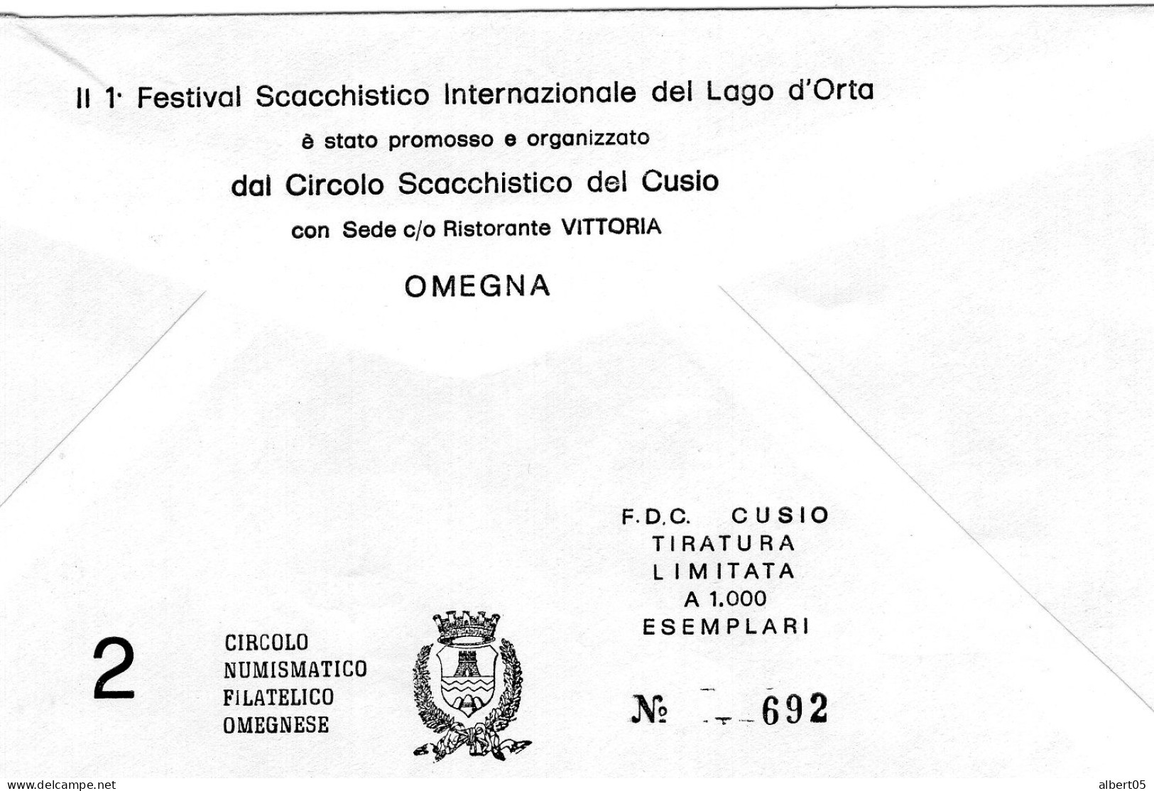 1° Festiva, Scacchistico Internazionale Del Lago D'Orta - Albert Einstein - 1971-80: Marcophilie