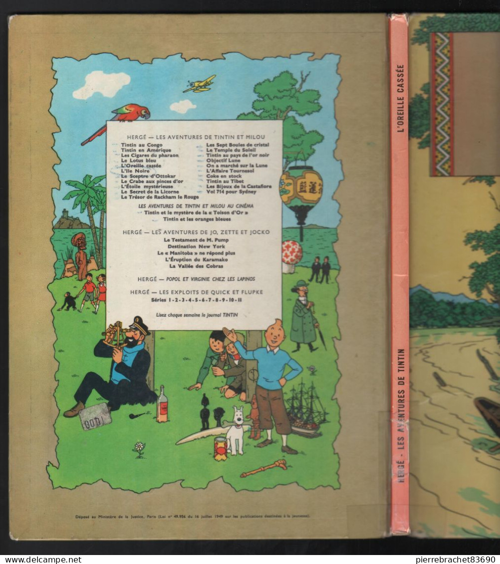 TINTIN. L'OREILLE CASSÉE. 1966 - Tintin