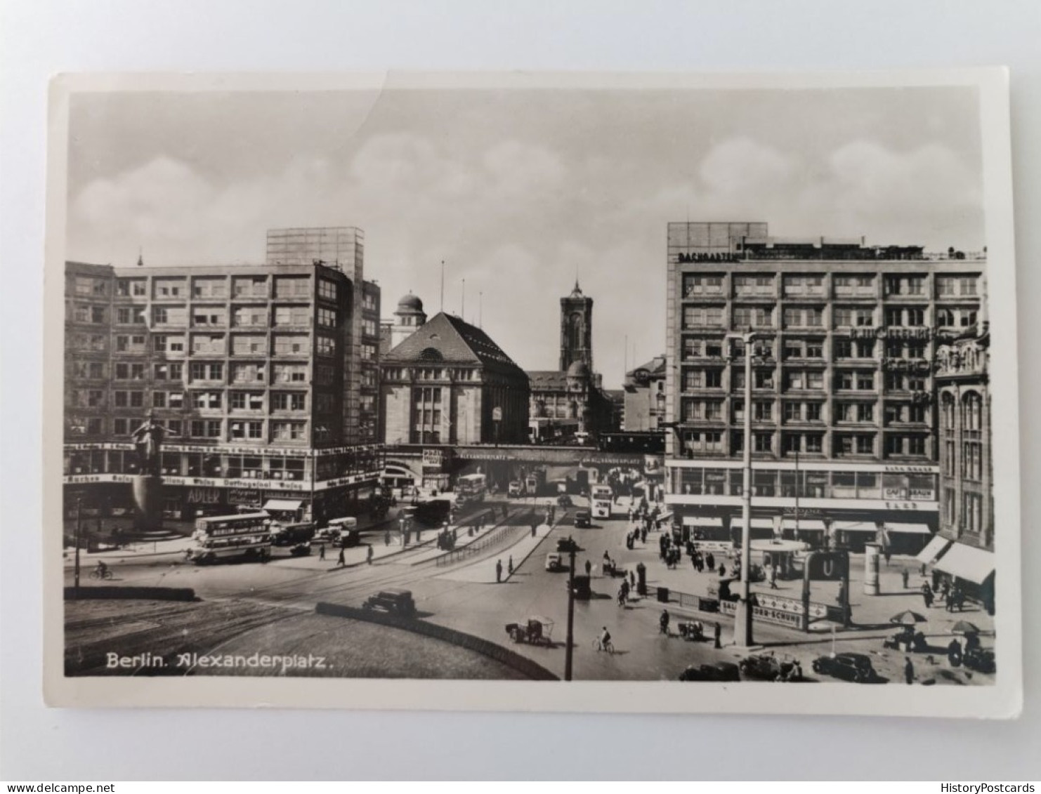 Berlin, Alexanderplatz, Verkehr, Busse, Strassenbahn, Reklame, 1937 - Mitte