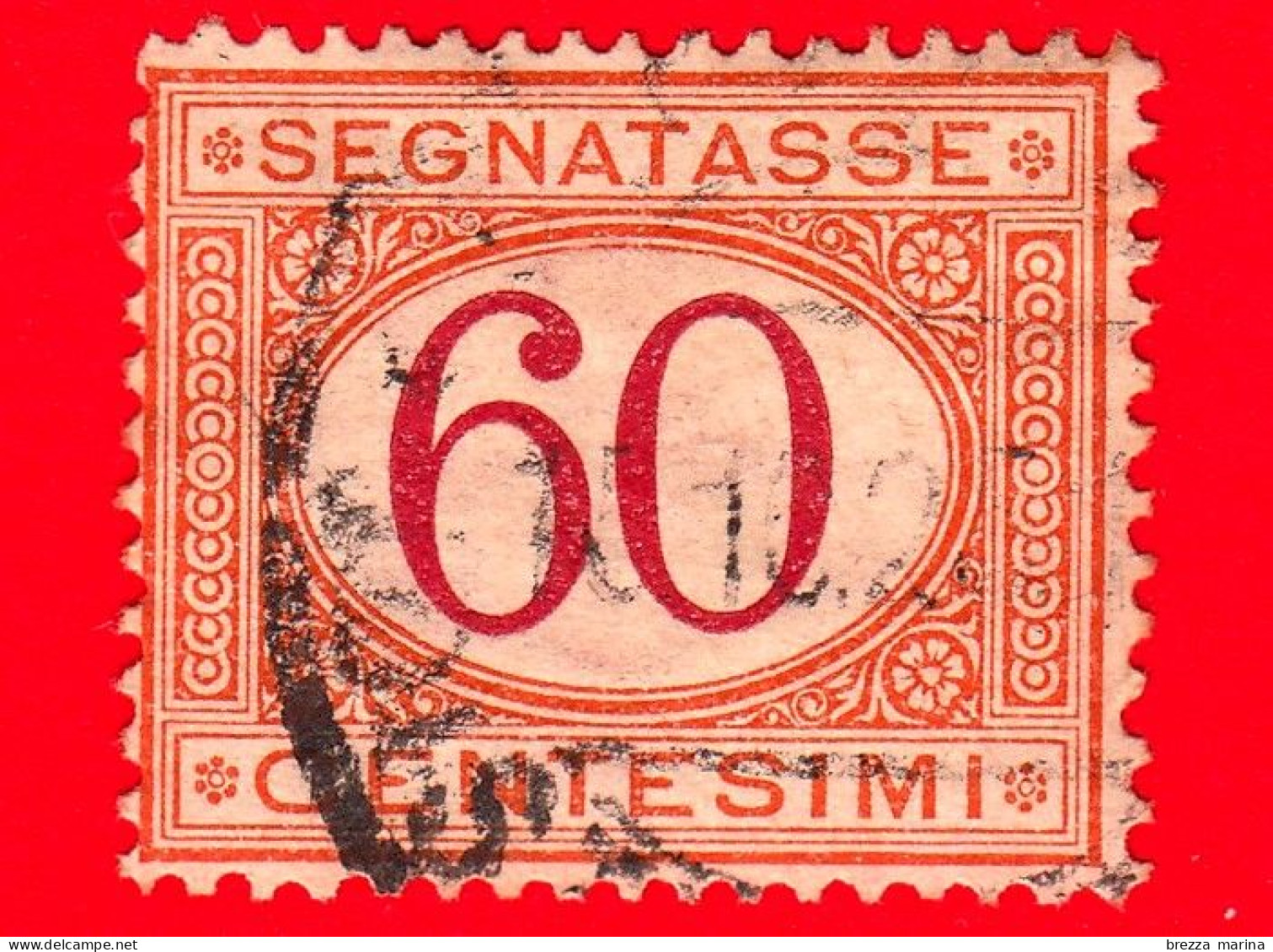 ITALIA - Usato -  1870 - 1890 - Segnatasse - Cifra Entro Un Ovale - 60 C. - Postage Due