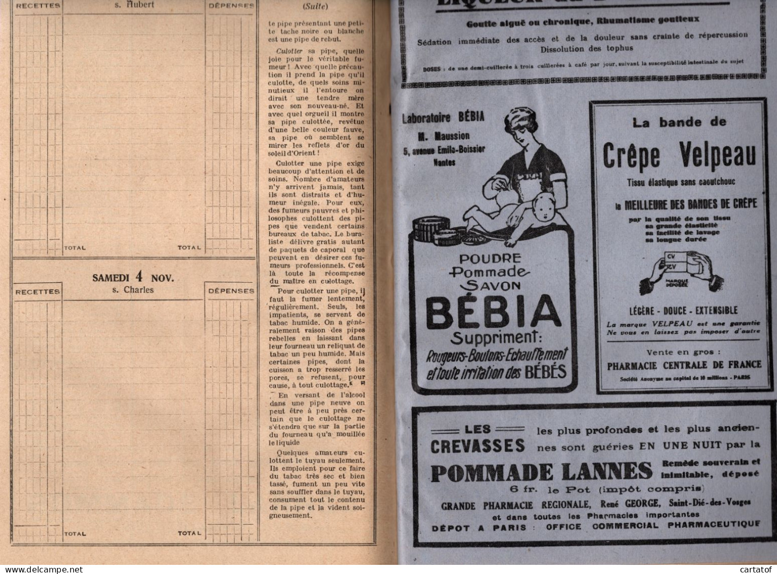 AGENDA 1933 Offert Par La PHARMACIE TAILLEFER G. De BRUX à CARCASSONNE . BIERE Imprimeur à BORDEAUX - Other & Unclassified