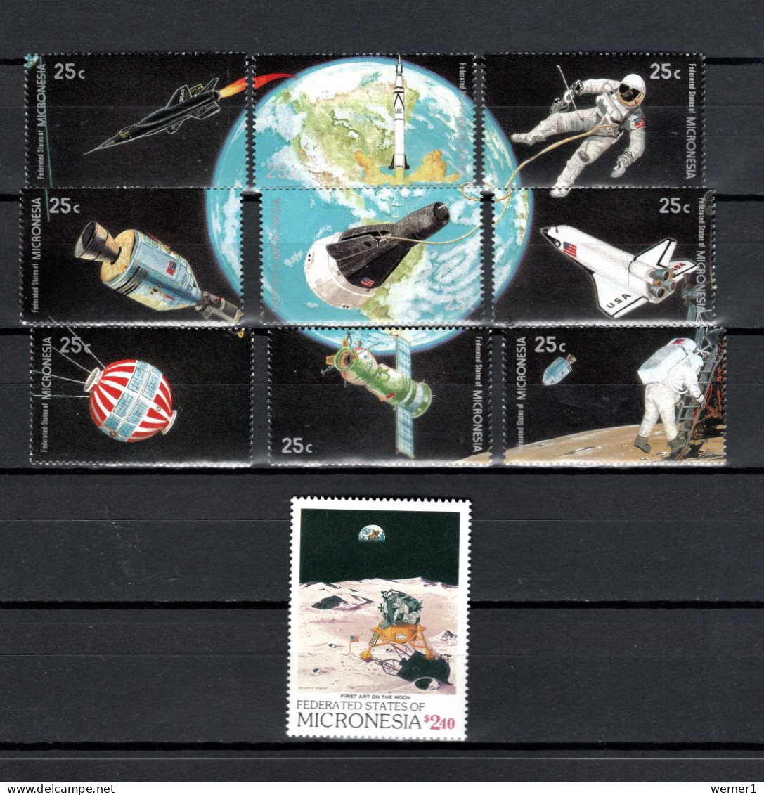 Micronesia 1989 Space, 20th Anniversary Of Apollo 11 Moonlanding Set Of 10 MNH - Oceanië