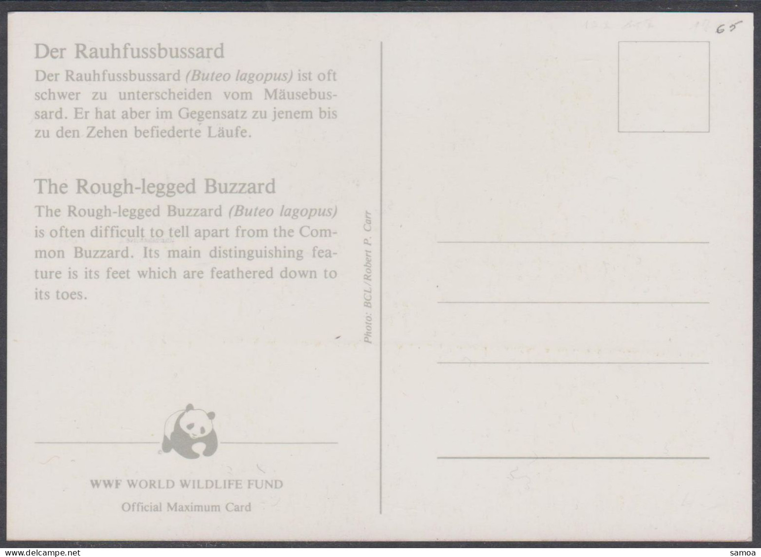 Hongrie CM 1983 2869 Rapaces Oiseaux Buse Pattue - Maximum Cards & Covers