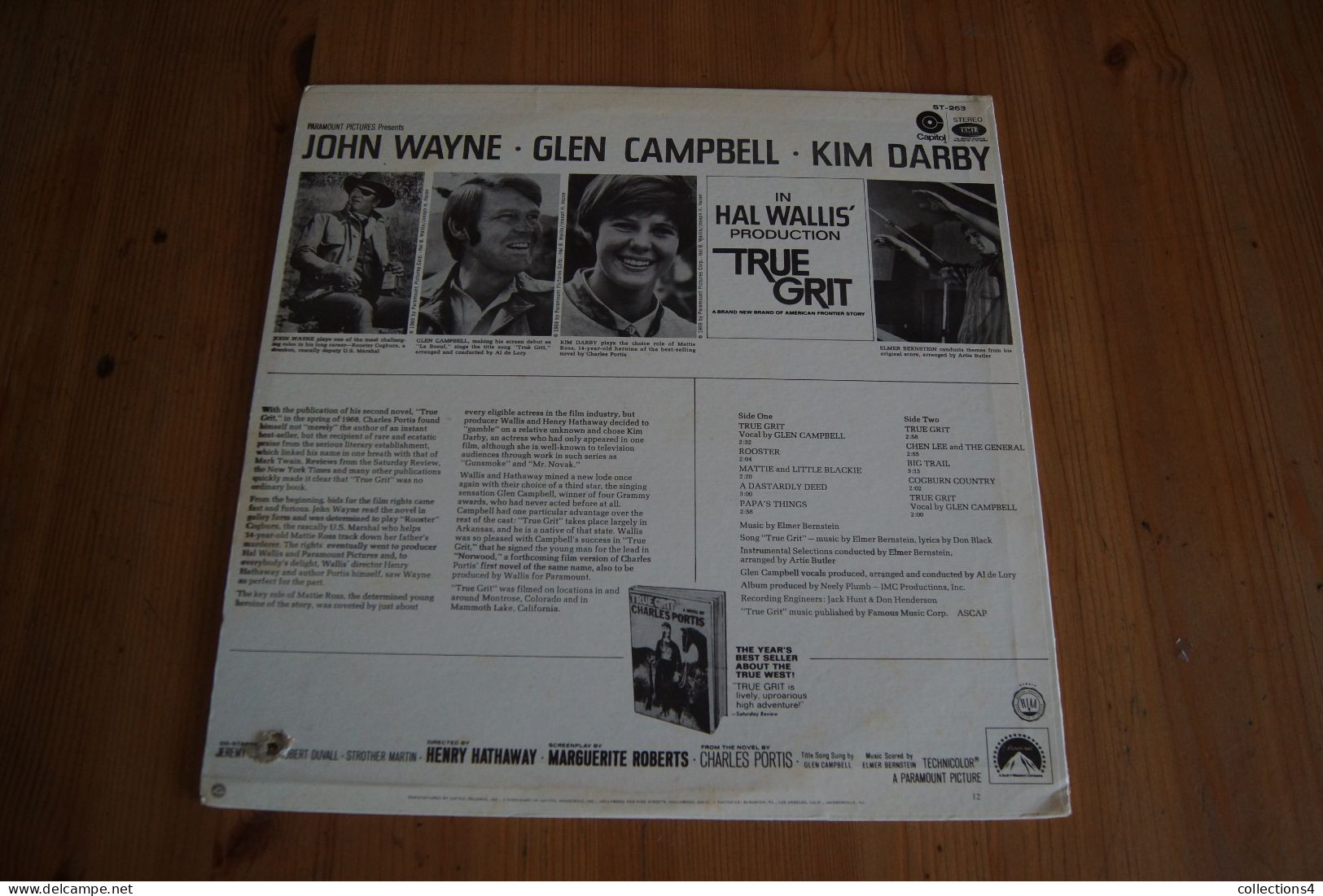 TRUE GRIT BERNSTEIN JOHN WAYNE GLEN CAMPBELL KIM DARBY RARE  LP AMERICAIN 1969 - Musica Di Film