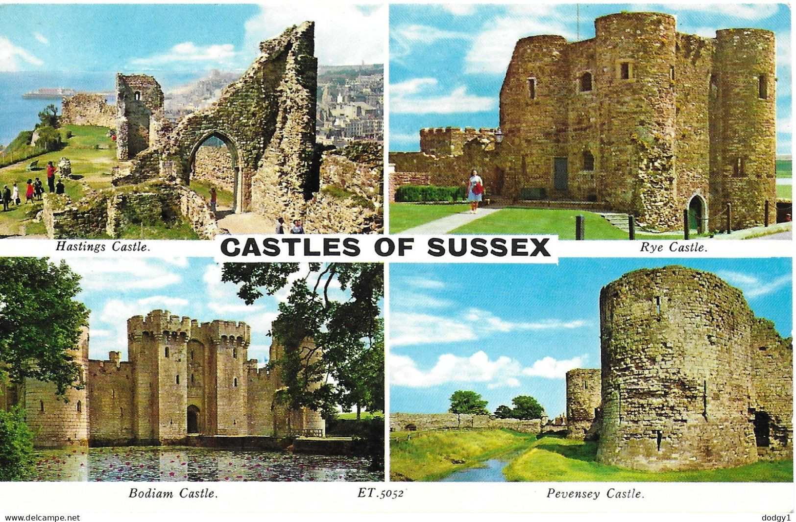 CASTLES OF SUSSEX, ENGLAND. Circa 1972  USED POSTCARD   M6 - Autres & Non Classés
