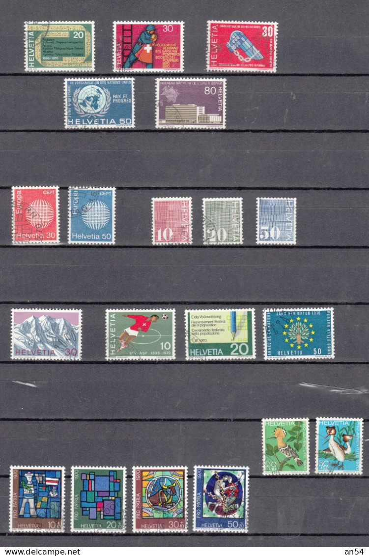 1970  LOT    OBLITERES       CATALOGUE SBK - Used Stamps