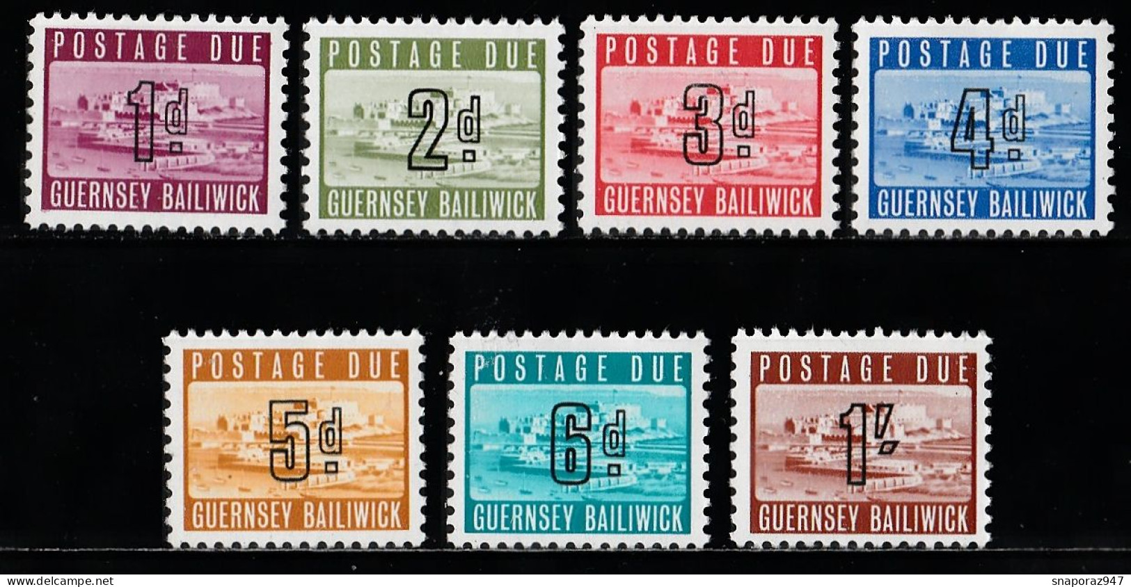 1969 Guernsey Timbre Taxe Set MNH** Ta9 - Guernesey