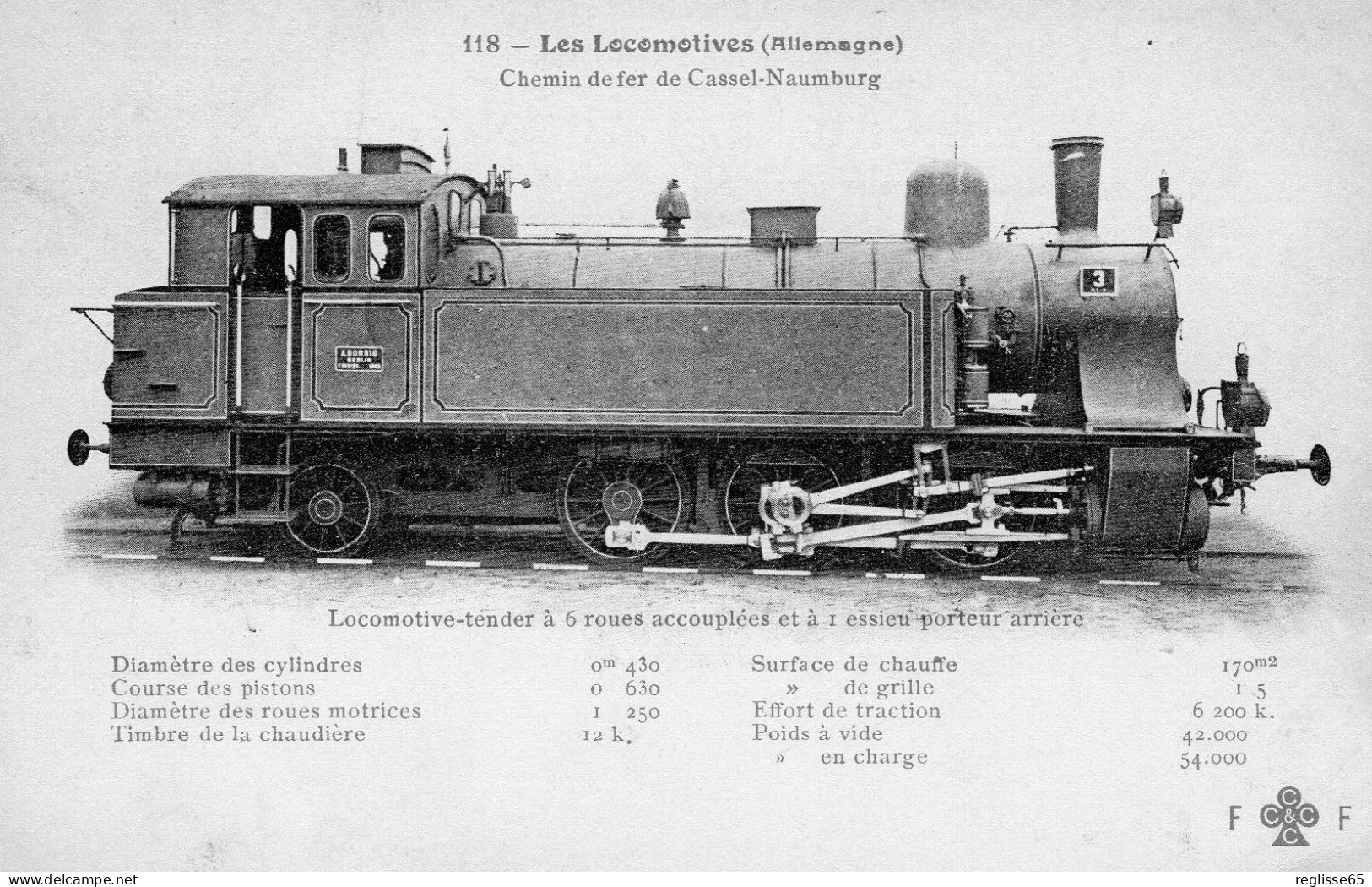 CPA - LES LOCOMOTIVES (Allemagne) - Chemin De Fer De Cassel Naumburg - Locomotive Tender à 6 Roues Accouplées - FG.1.333 - Eisenbahnen