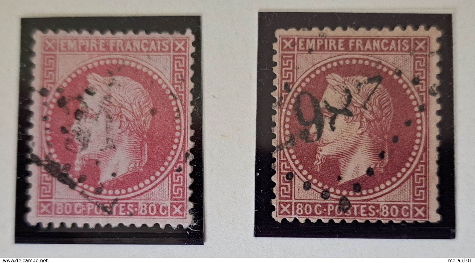 Frankreich 1863/1870, Mi 24-31 Farben Gestempelt - 1863-1870 Napoléon III Lauré