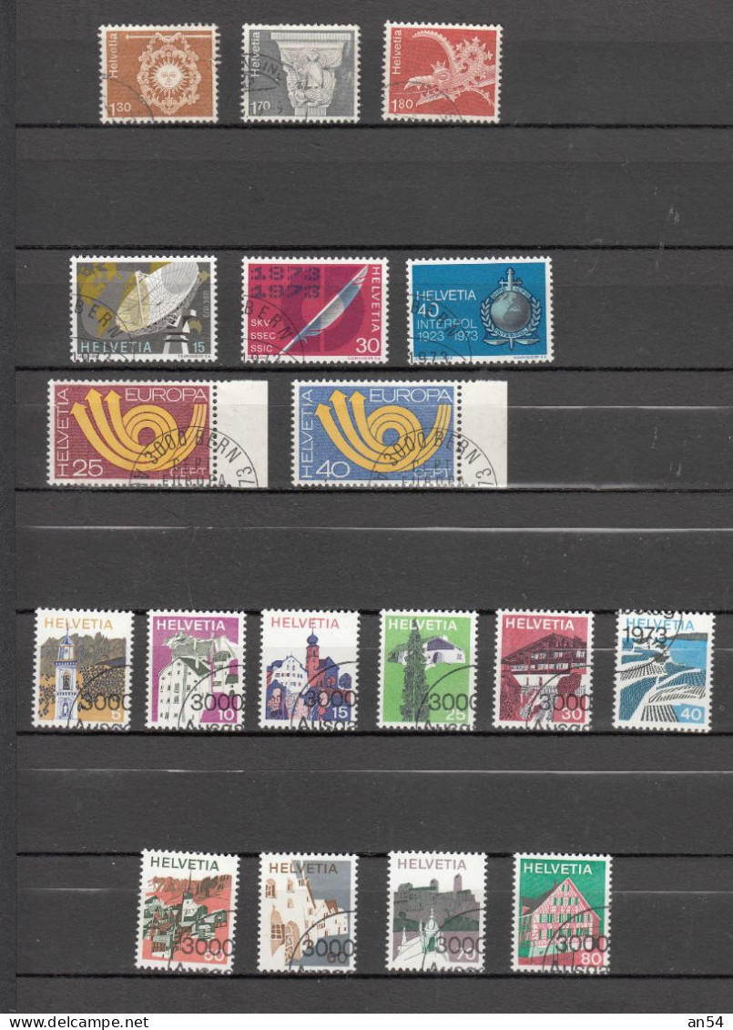 1973  LOT    OBLITERES       CATALOGUE SBK - Used Stamps