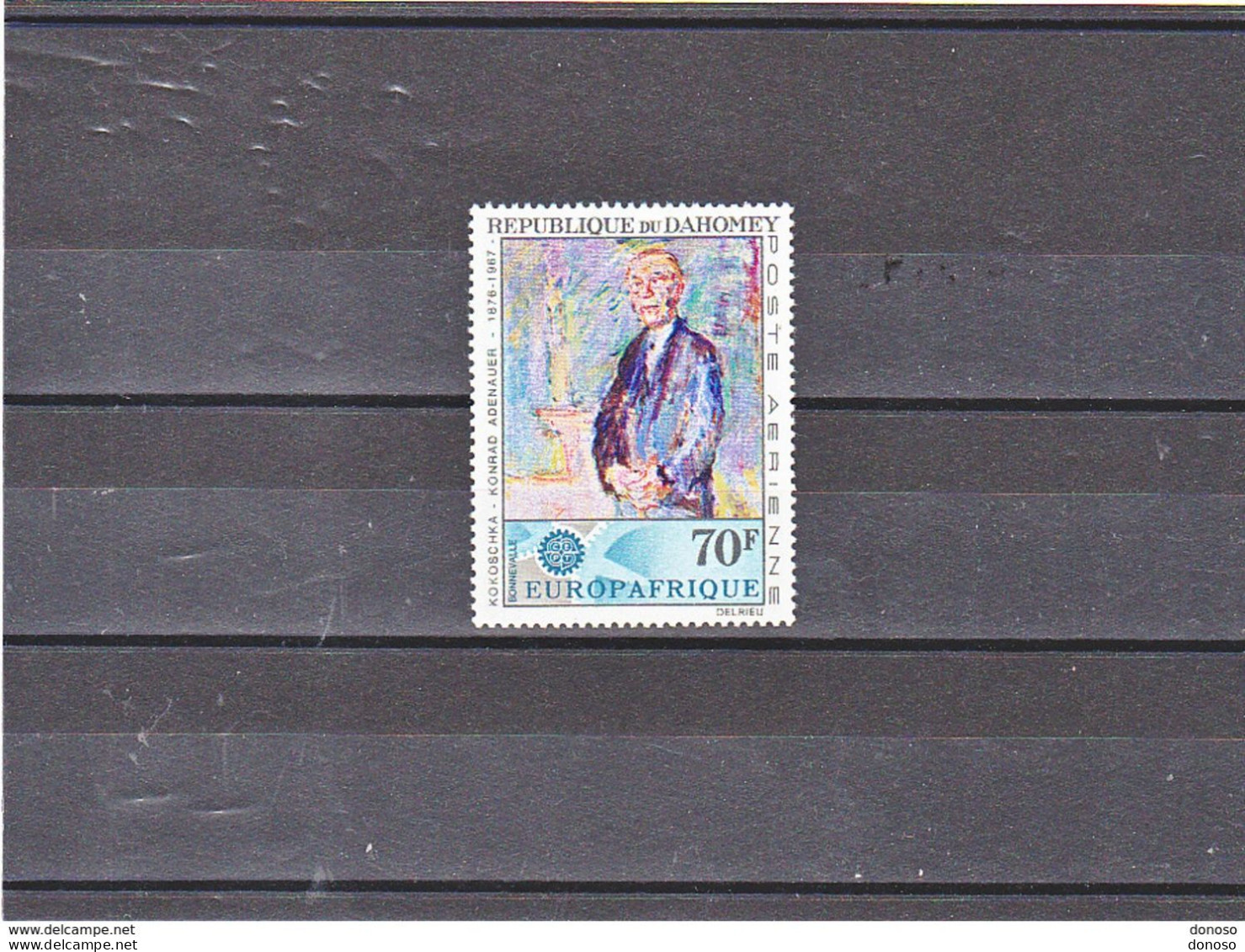 DAHOMEY  1967 PEINTURE,  ADENAUER PAR KOKOSCHKA Yvert PA 62, Michel 318 NEUF** MNH - Benin - Dahomey (1960-...)