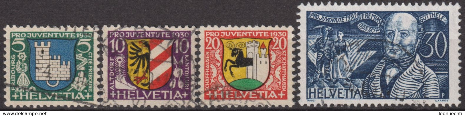 1930 Schweiz / Pro Juventute ° Zum:CH J53-J56, Mi:CH 241-244, Yt:CH 246-279, Wappen U. Jeremias Gotthelf - Used Stamps