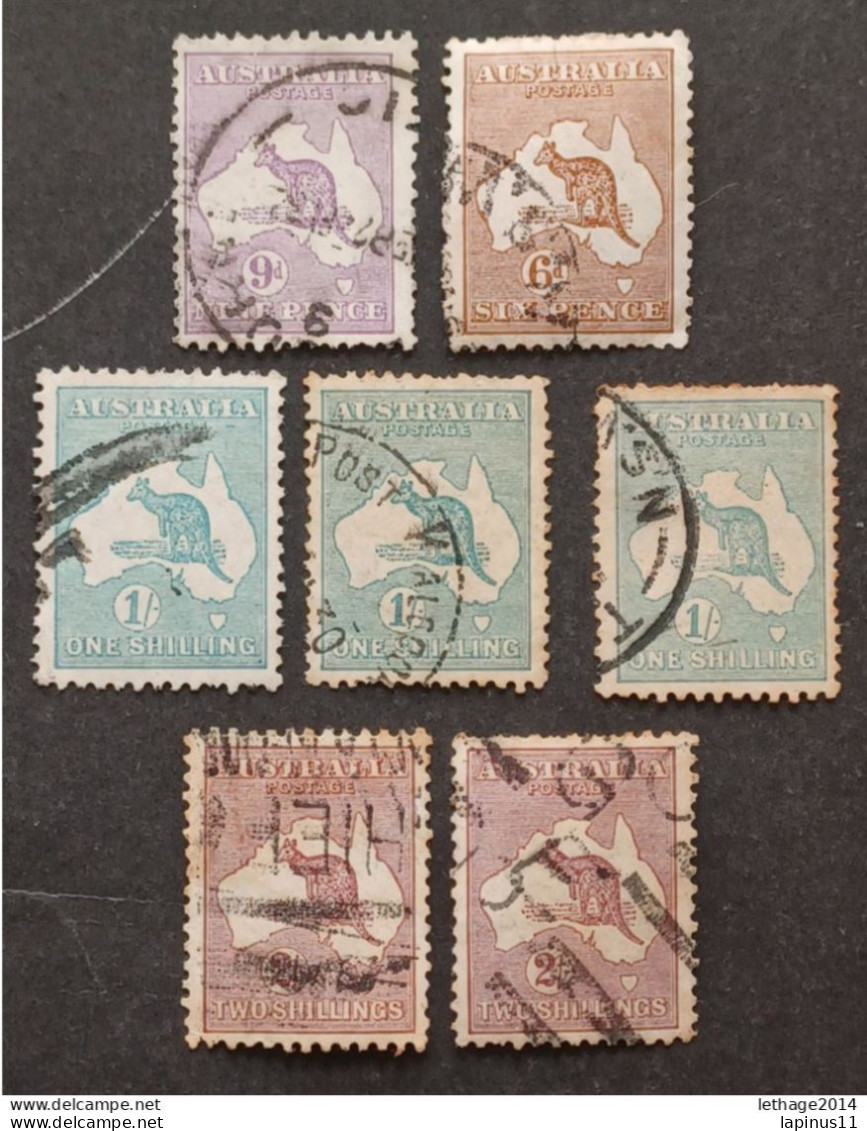 AUSTRALIA 1929 KANGAROO WMK 203 SCOTT N 96-97-98-99 - Used Stamps
