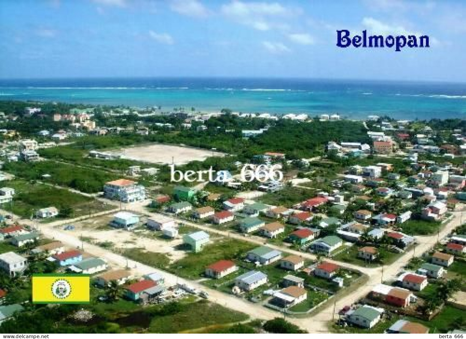 Belize Belmopan Aerial View New Postcard - Belize