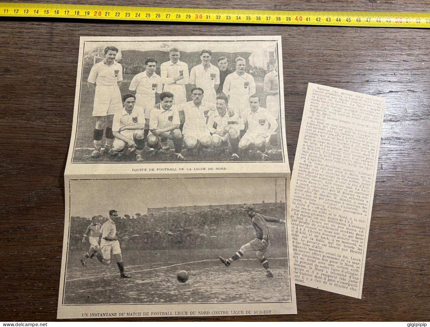 1930 GHI12 EQUIPE DE FOOTBALL DE LA LIGUE DU NORD Bowley Friedmann Cheuva Hewitt - Collezioni