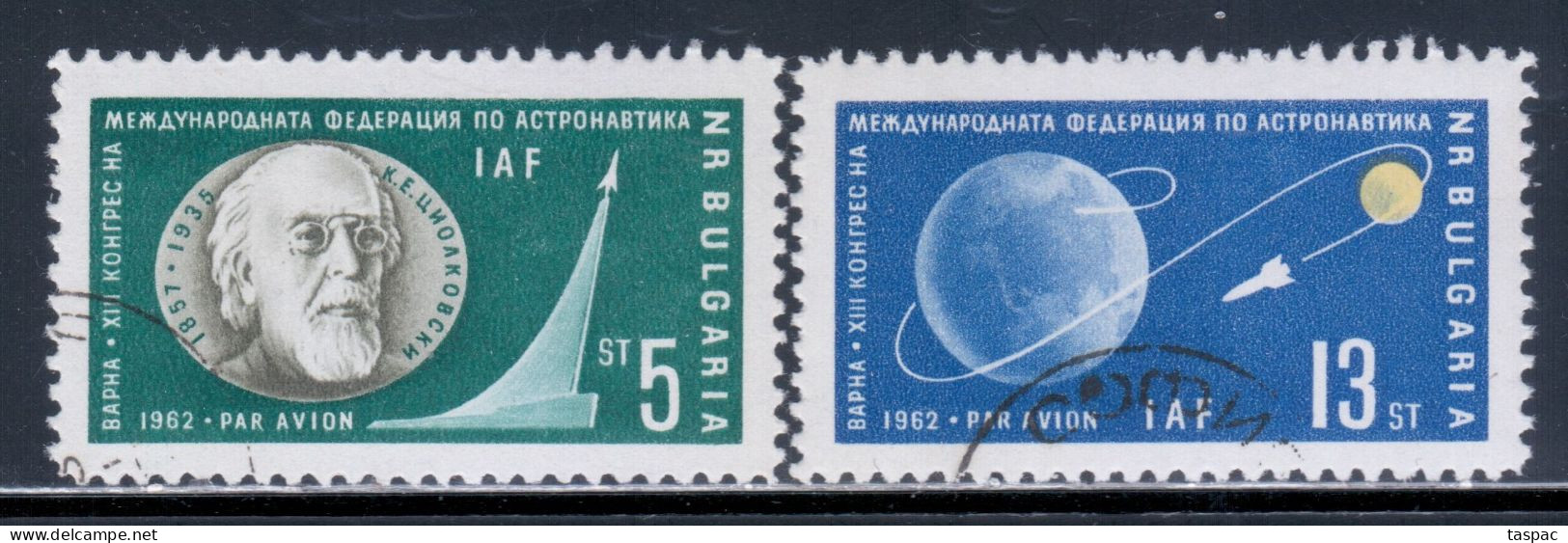 Bulgaria 1962 Mi# 1347-1348 Used - 13th Meeting Of The International Astronautical Federation / Space - Europe