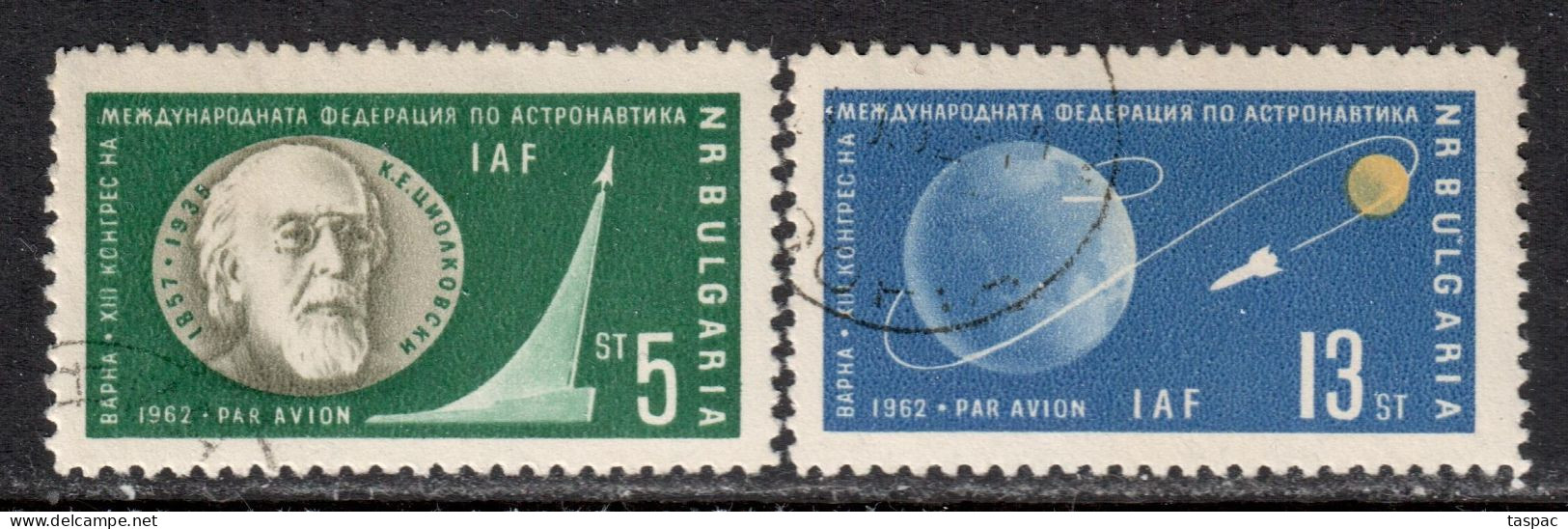 Bulgaria 1962 Mi# 1347-1348 Used - 13th Meeting Of The International Astronautical Federation / Space - Usati