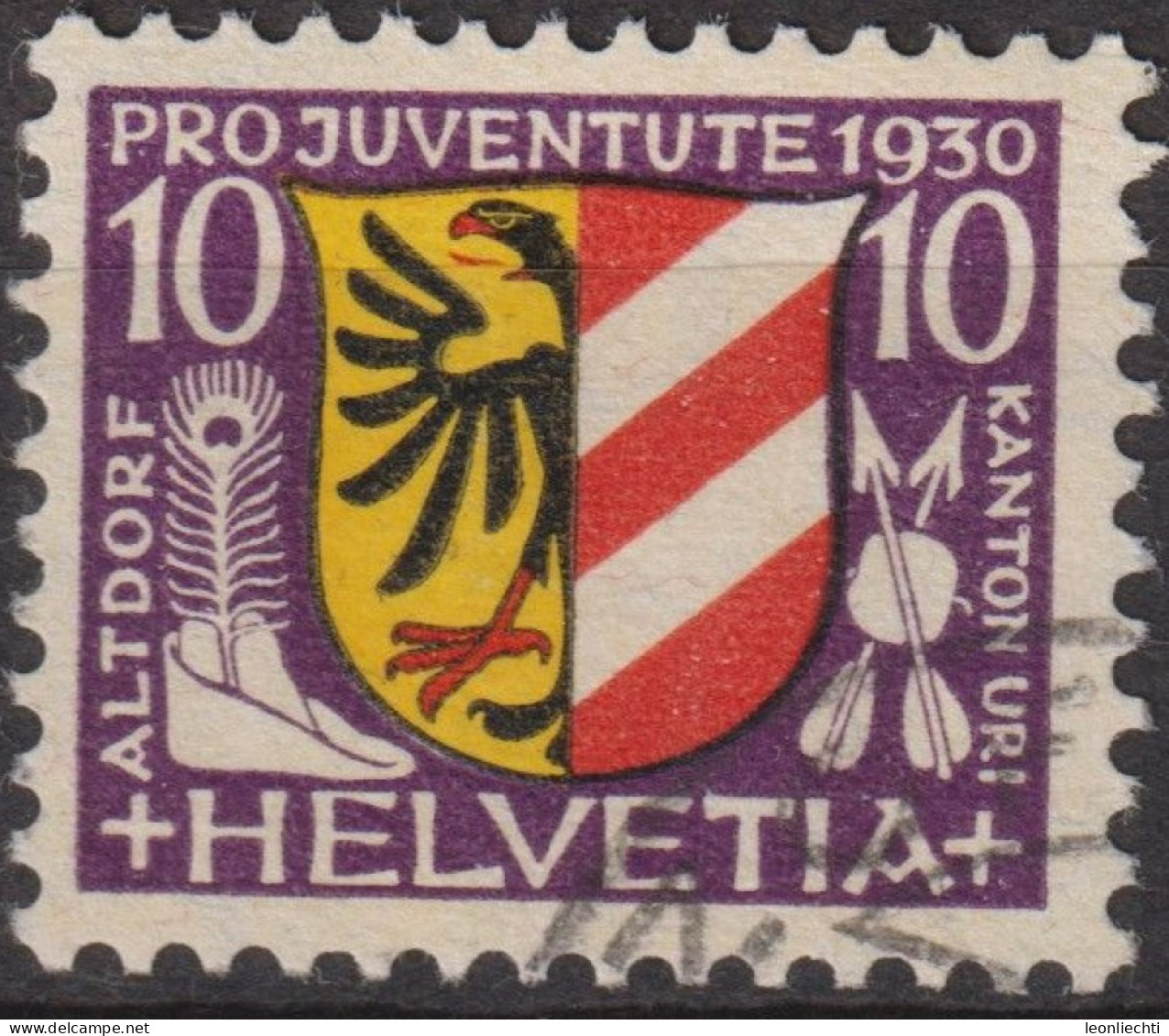 1930 Schweiz / Pro Juventute ° Zum:CH J54, Mi:CH 242, Yt:CH 247, Altdorf, Wappen - Used Stamps