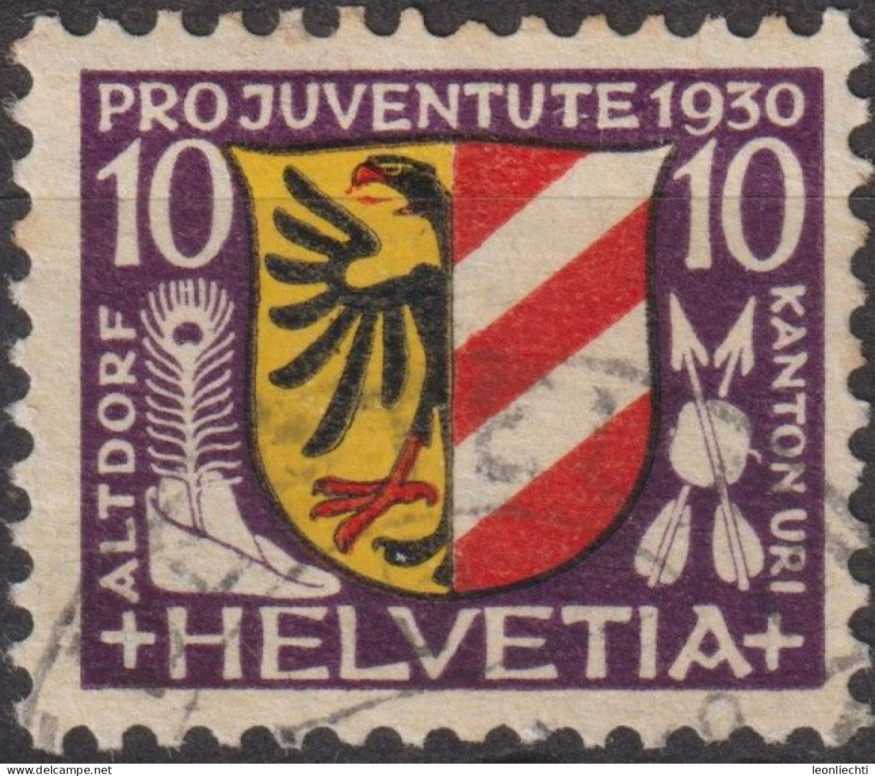 1930 Schweiz / Pro Juventute ° Zum:CH J54, Mi:CH 242, Yt:CH 247, Altdorf, Wappen - Used Stamps