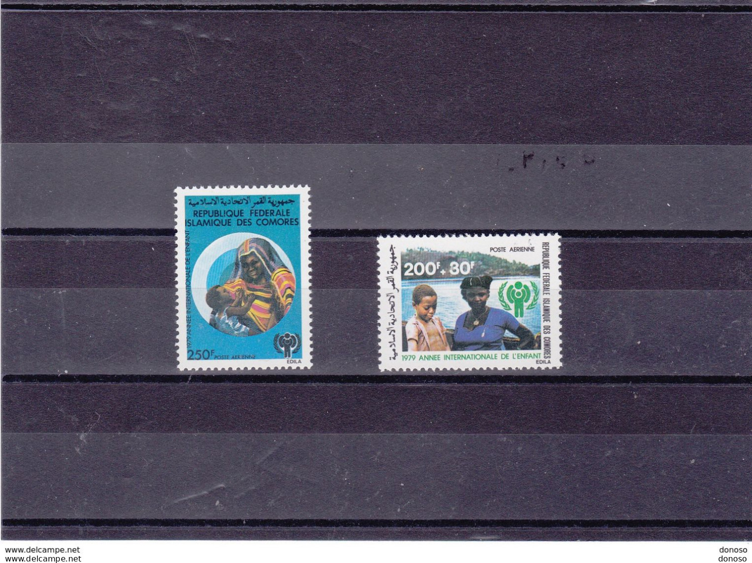 COMORES 1979 Année Internationale De L'enfant Yvert PA 164-165, Michel 566-567 NEUF** MNH Cote Yv 7,30 Euros - Comores (1975-...)