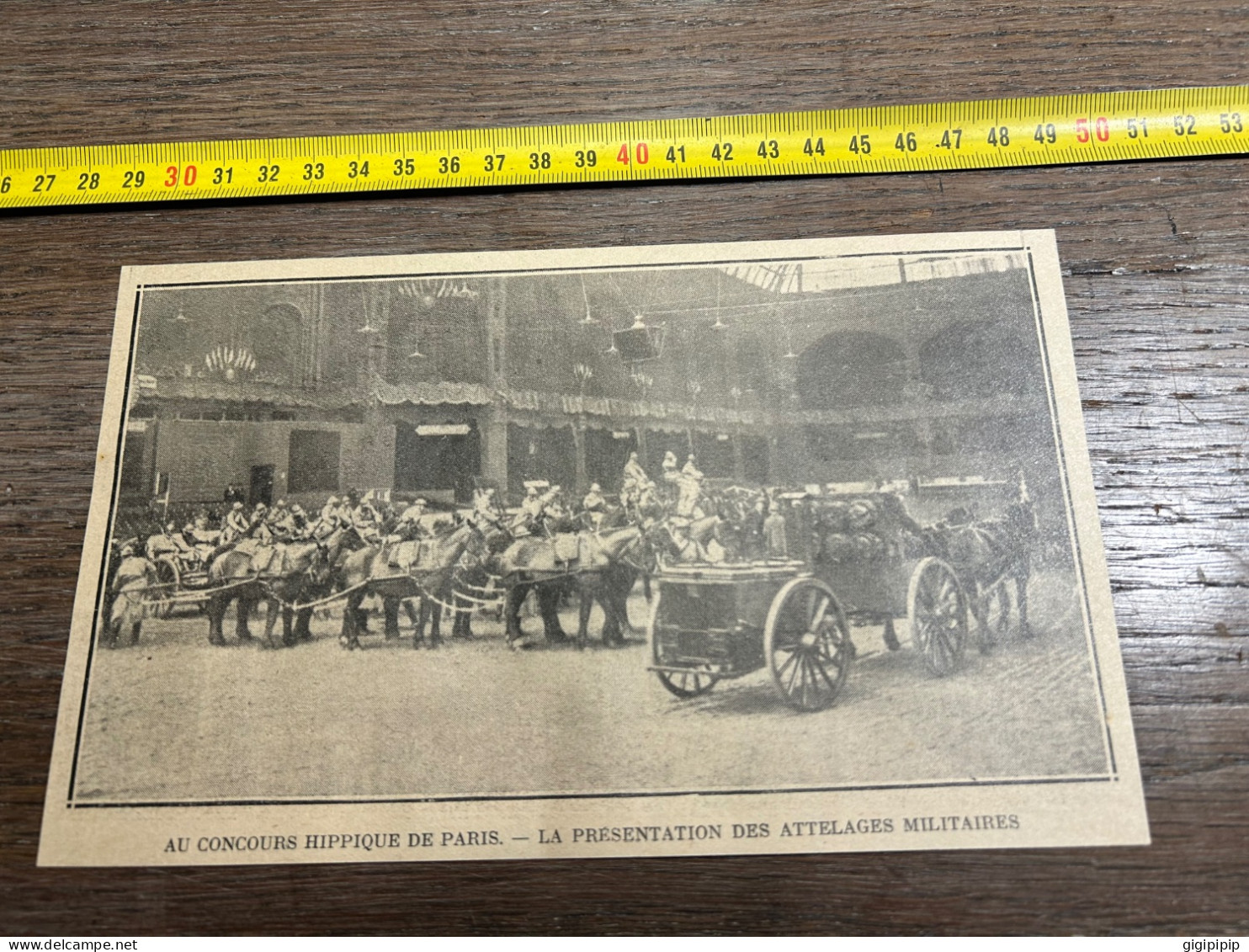 1930 GHI13 AU CONCOURS HIPPIQUE DE PARIS. - LA PRESENTATION DES ATTELAGES MILITAIRES Roi D'Ys Wolley Haart, Clavé - Verzamelingen