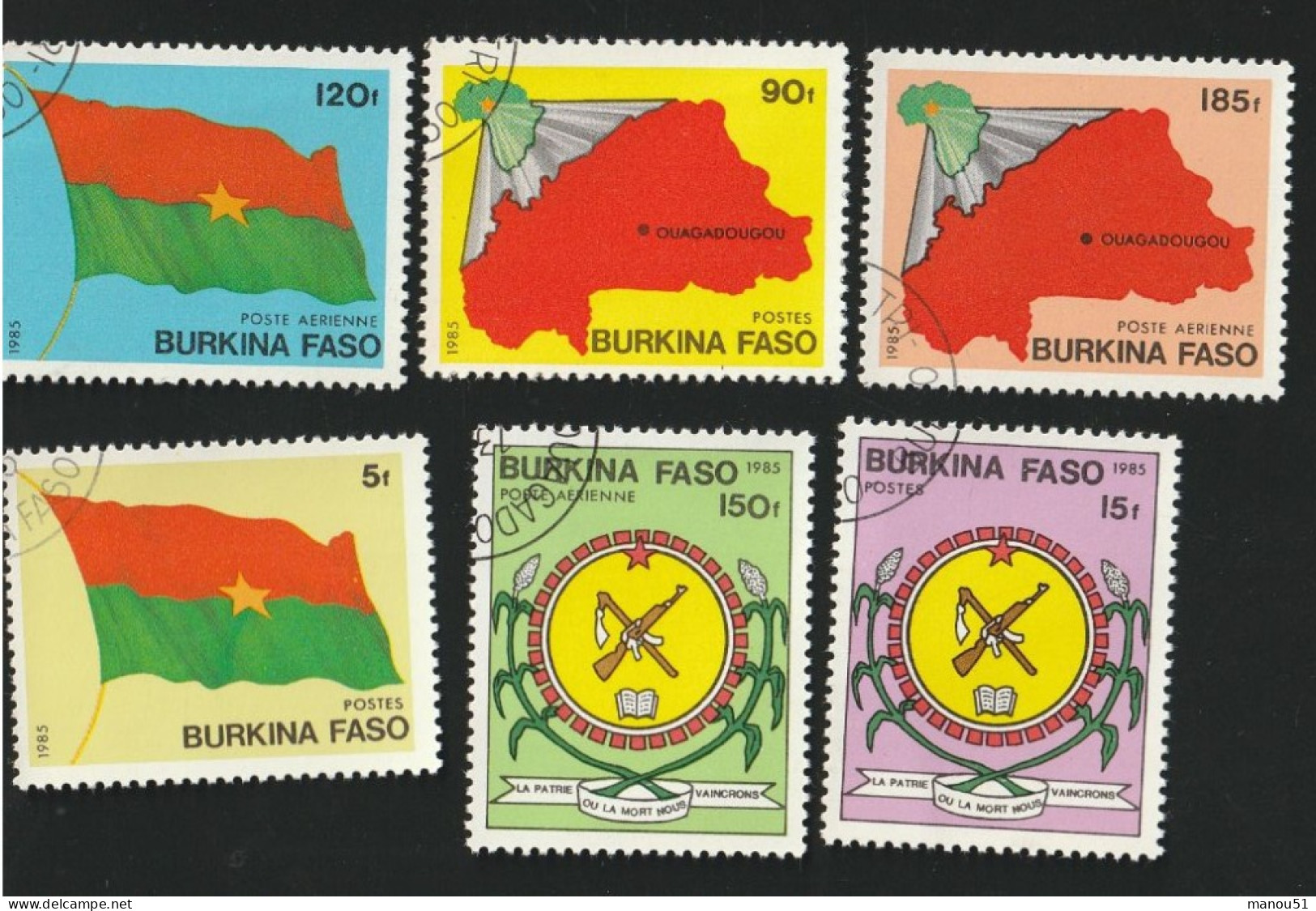 BURKINA FASO - Lot De 6 Timbres - Burkina Faso (1984-...)