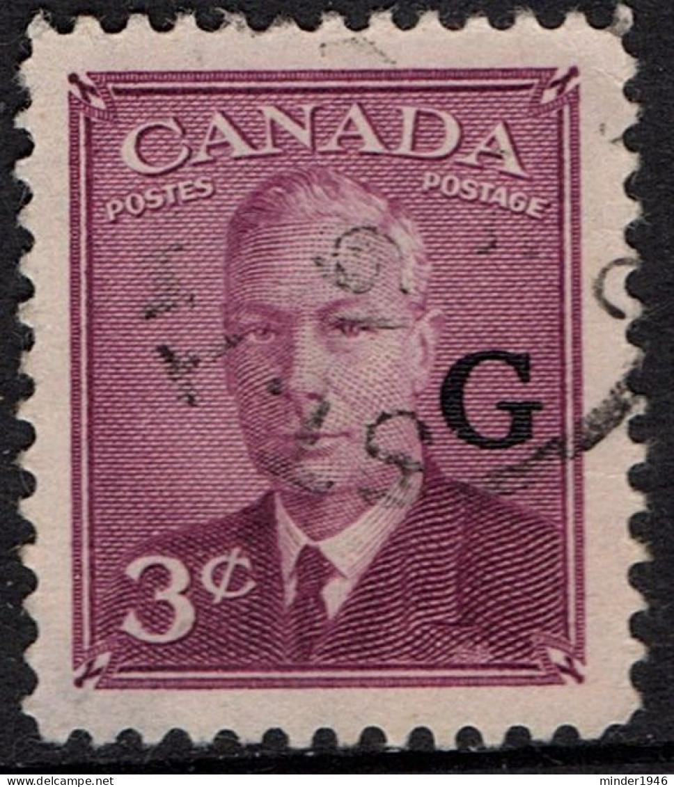 CANADA 1950 KGVI 3 Cents Official Purple Stamp SGO181 Used - Usados