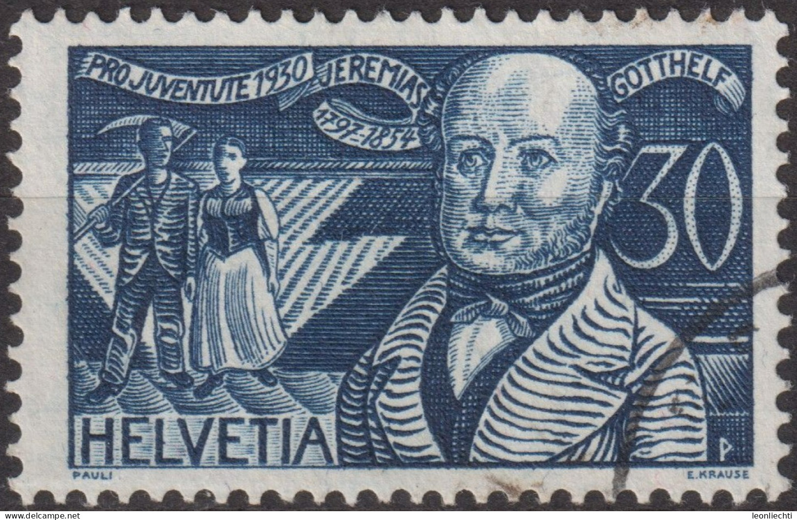 1930 Schweiz / Pro Juventute ° Zum:CH J56, Mi:CH 244, Yt:CH 249, Jeremias Gotthelf - Used Stamps