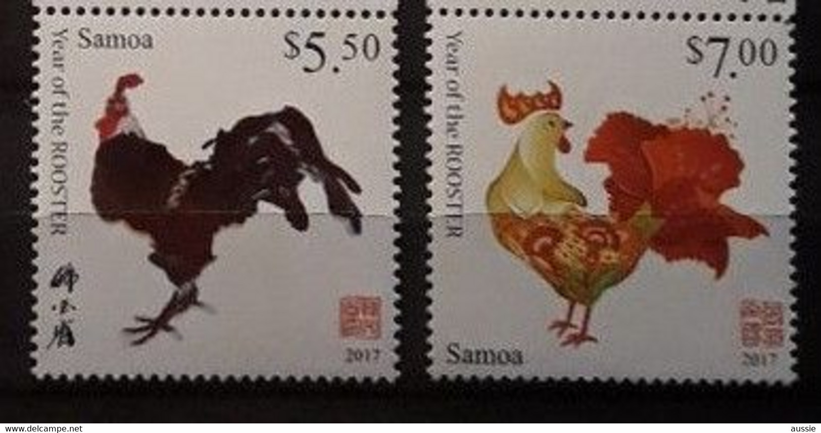 Samoa 2017 Lunar Year Year Of  The Rooster *** MNH  Faune Oiseaux Vogels Birds - Galline & Gallinaceo