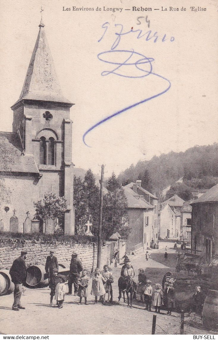 FRANCE - RARE - REHON - RUE DE L'EGLISE - 1910 - Otros & Sin Clasificación