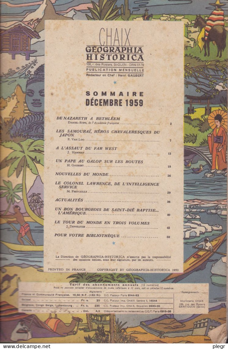 3-GEOGRAPHIA - HISTORICA - #°99 - 12/1959 - Geografía