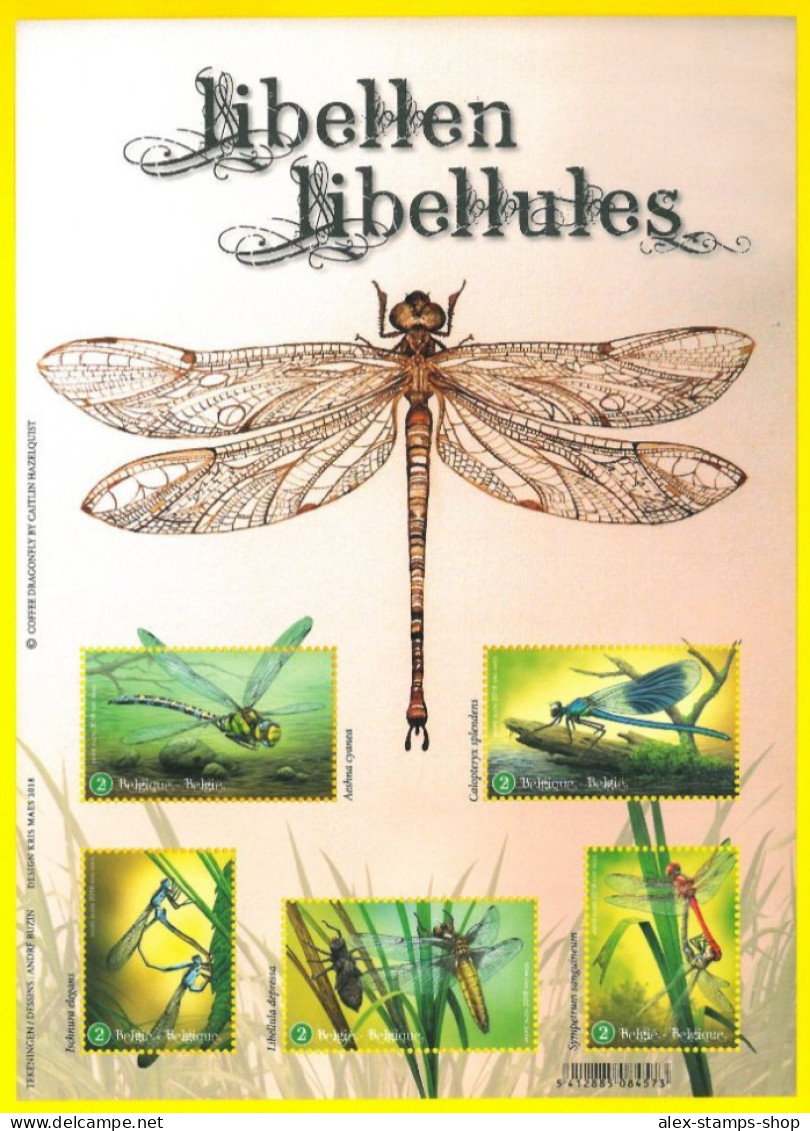 BELGIUM 2018 DRAGONFLIES New Sheet - BELGIO Foglietto Libellule - 2011-2020