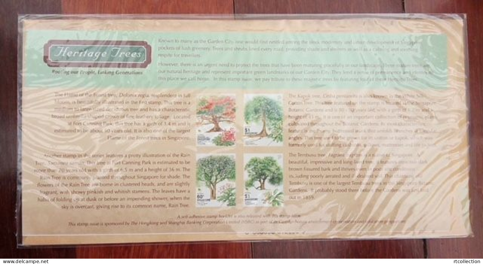 Singapore 2002 FDC Trees Plants Plant Flora Flowers Flower Nature Delonix Regia Samanea Saman Stamps - Arbres