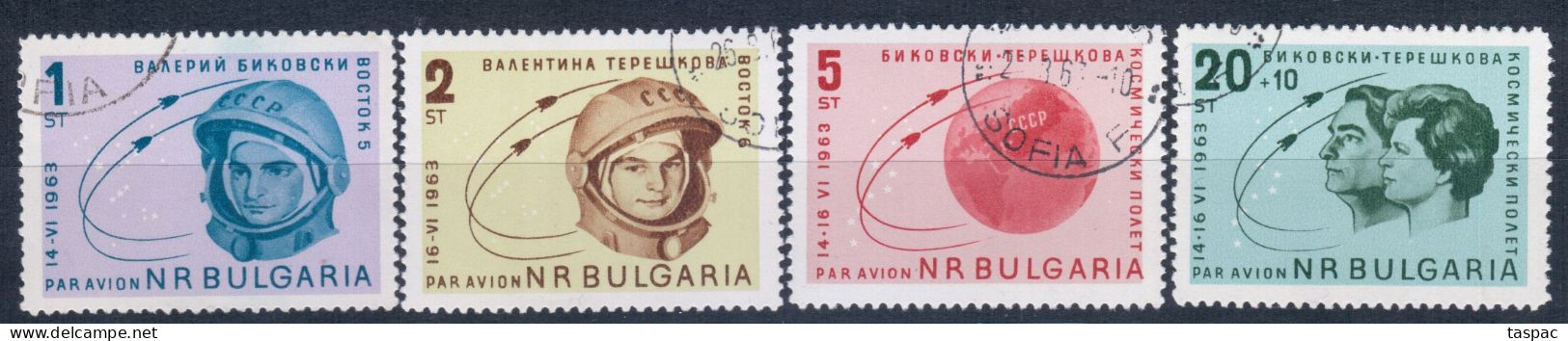 Bulgaria 1963 Mi# 1394-1397 Used - Space Flights Of Valeri Bykovski And Valentina Tereshkova - Europe