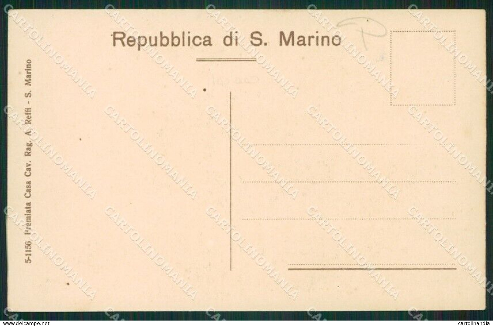 San Marino Casa Filatelica Alfredo Reffi Cartolina MQ5673 - Saint-Marin