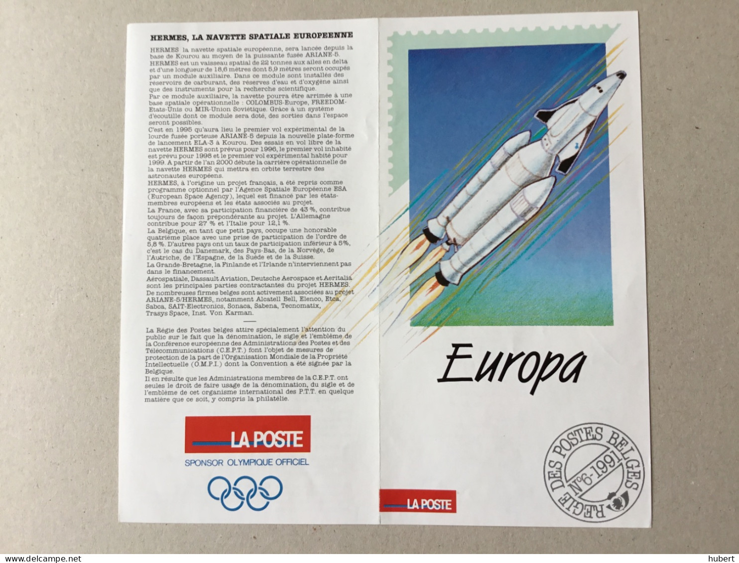 Belgique YT 2406-2407 Oblitération Premier Jour Sur Folder Présentation De La Poste Europa Spatiale - Used Stamps