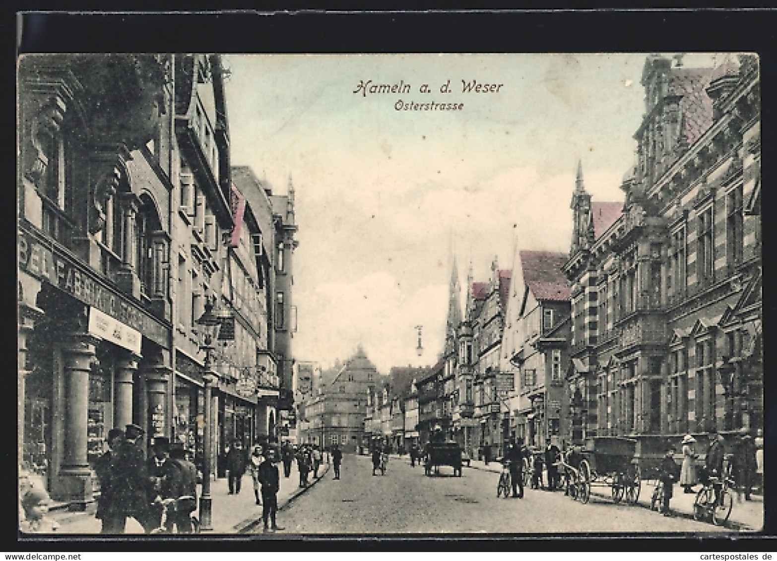 AK Hameln A. D. Weser, Osterstrasse  - Hameln (Pyrmont)