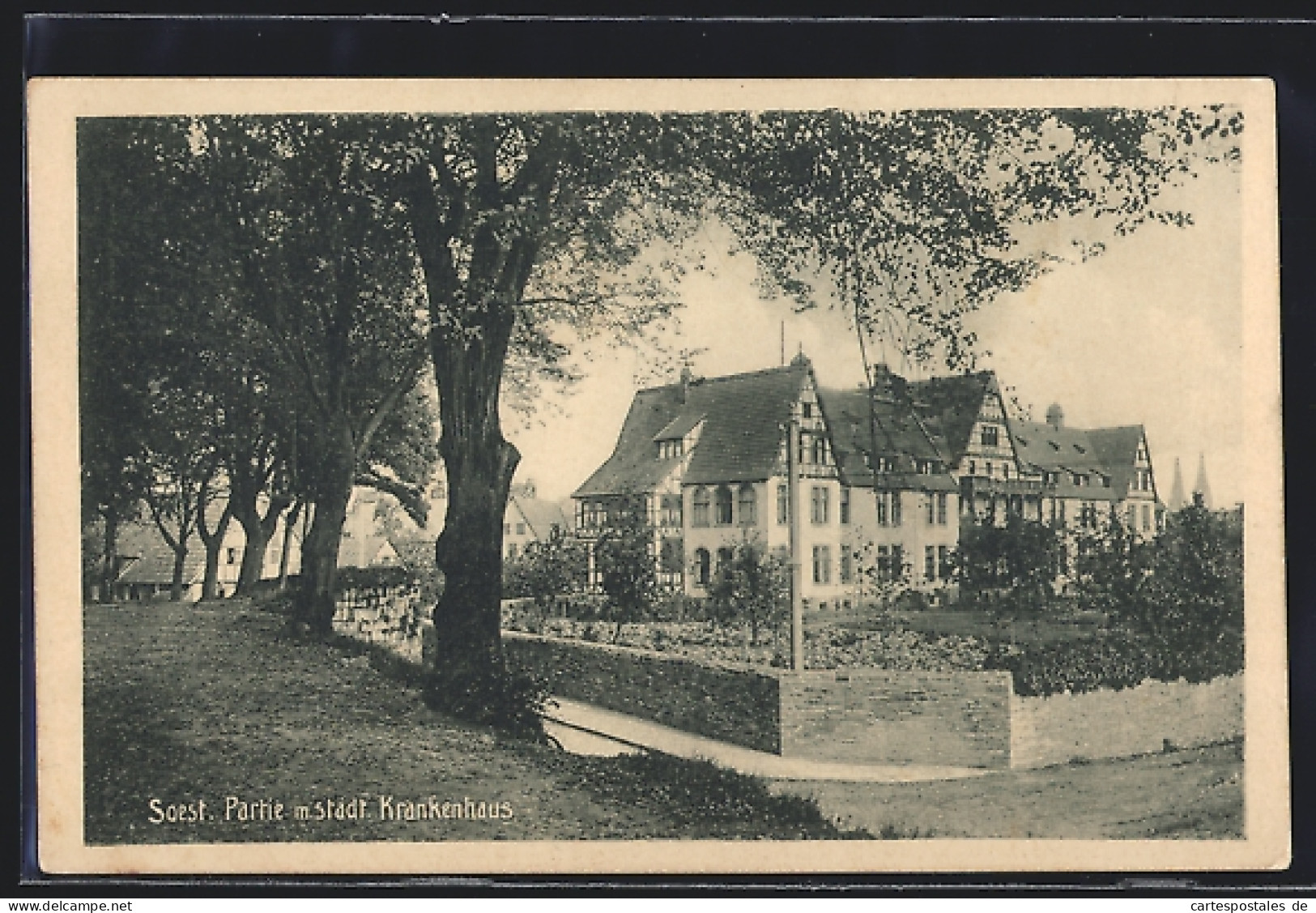 AK Soest, Partie Mit Städt. Krankenhaus  - Soest