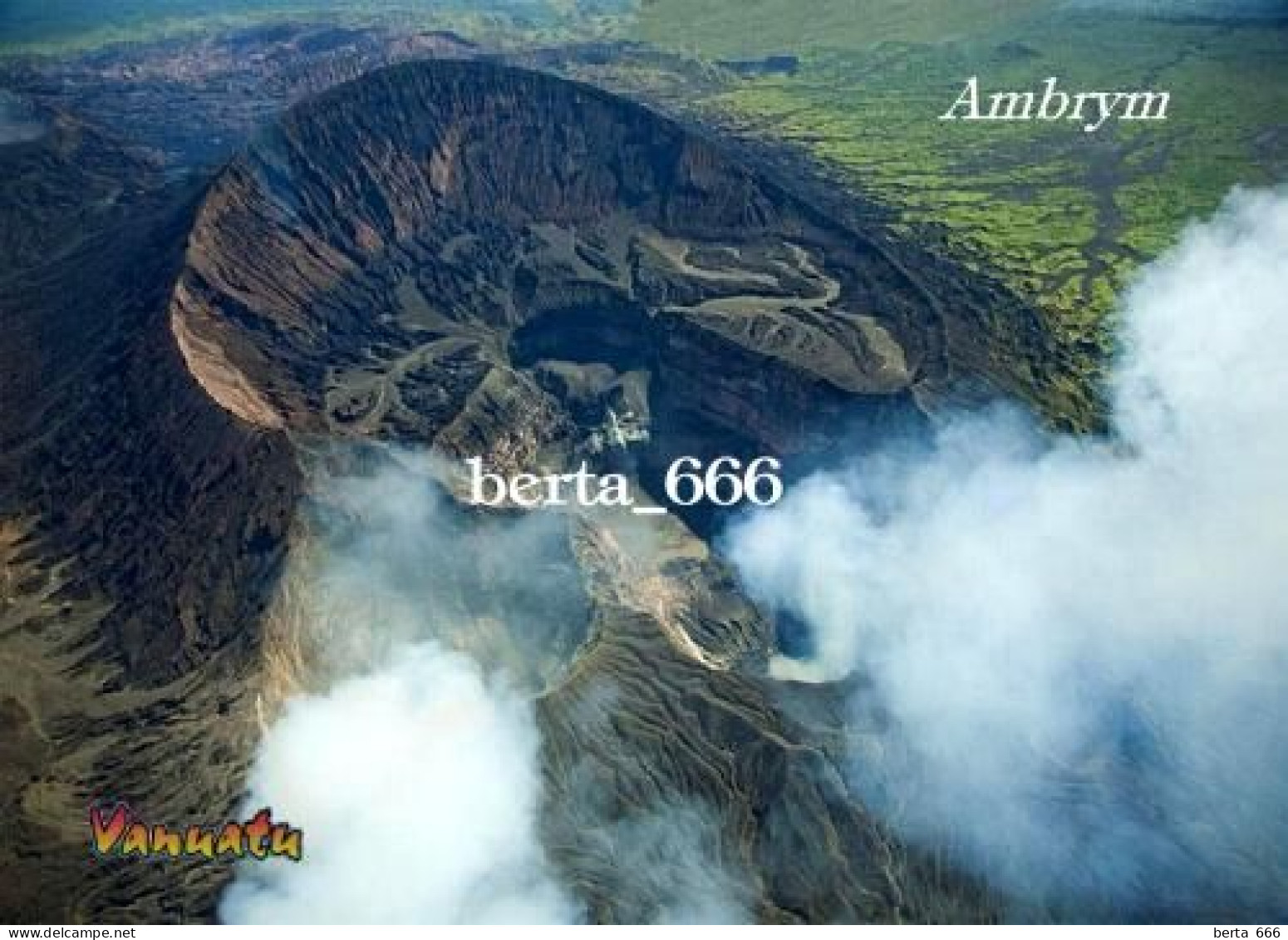 Vanuatu Ambrym Volcano Aerial View New Postcard - Vanuatu