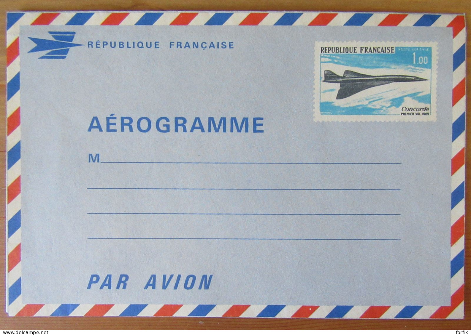 France - Aérogramme Concorde 1001-AER Neuf - Aerogramas